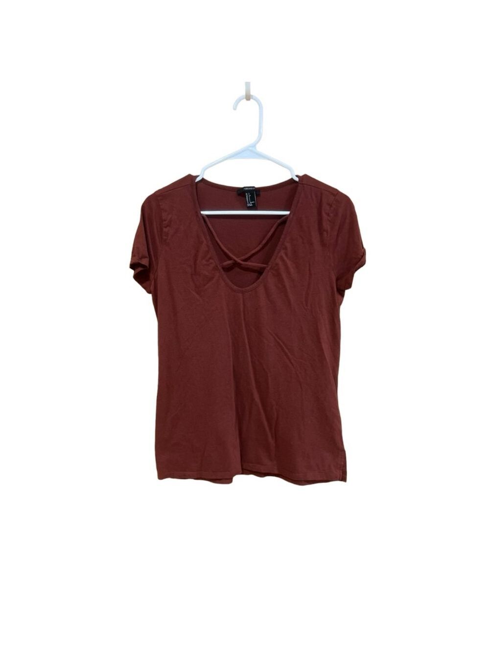 Forever 21 Burgundy T-Shirt Women's Small